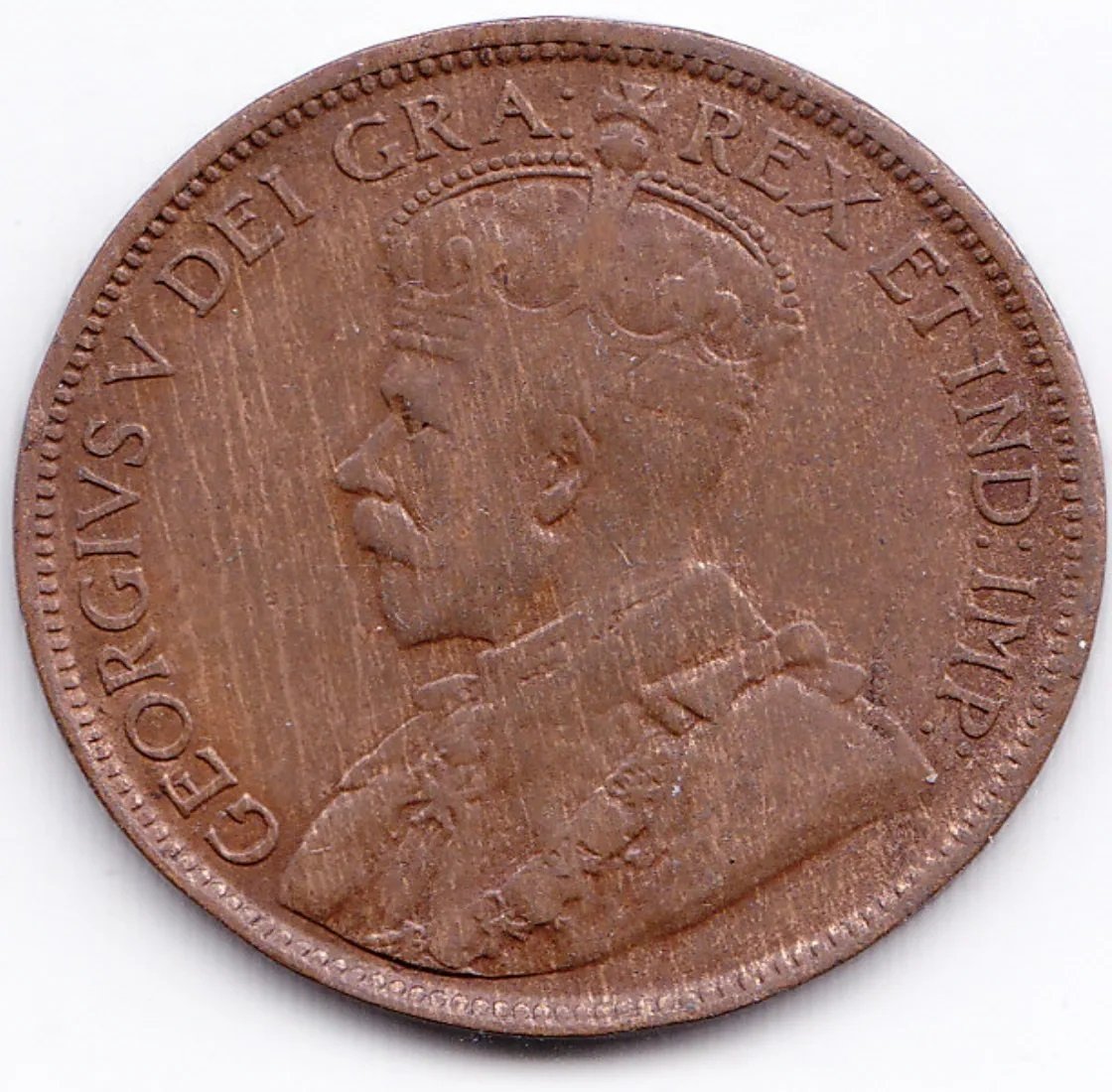 Canada Moneda 1 Centavo Bronce 1918 Km# 21 Vf- - Imagen 2
