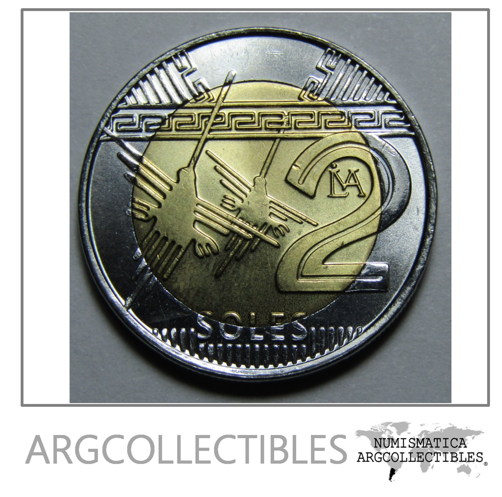 Peru Moneda Bimetalica Colibri De Nazca 2 Nuevo Soles 2018