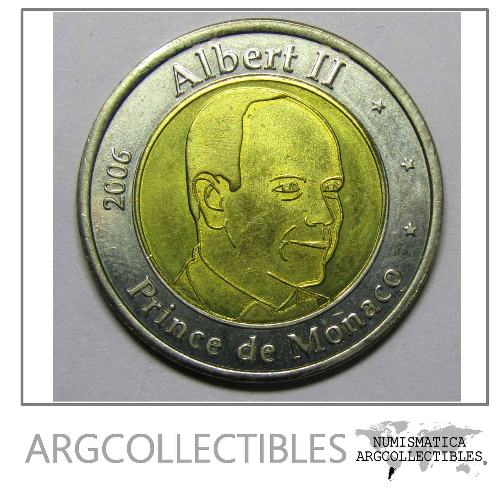 Monaco Moneda 2 Euros 2006 Bimetalica Prueba Unc