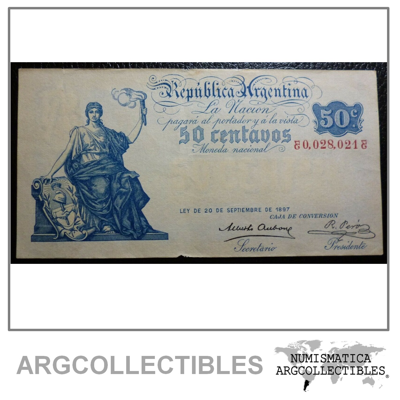 ARGENTINA Billete 50 Centavos, P.231 VF+ 1899 (Macro)