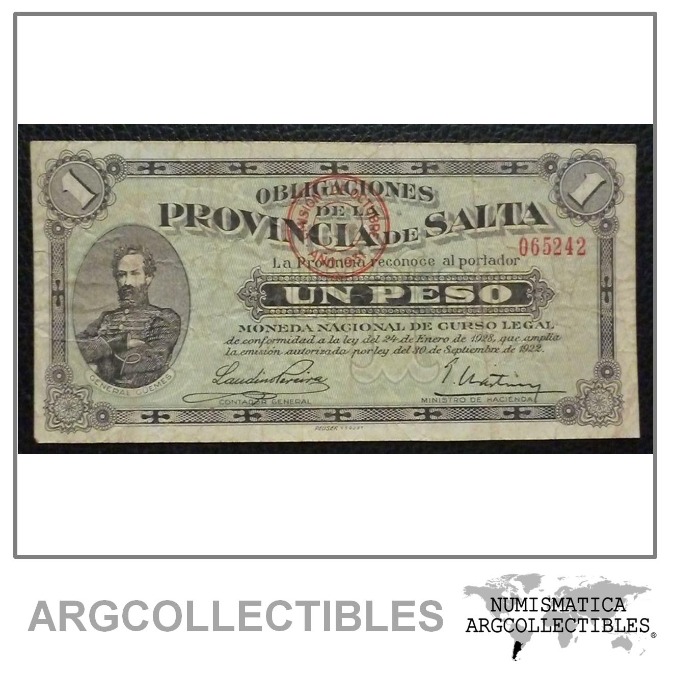 ARGENTINA Billete 1 Peso, P.S2136 VF 1931 (Salta)