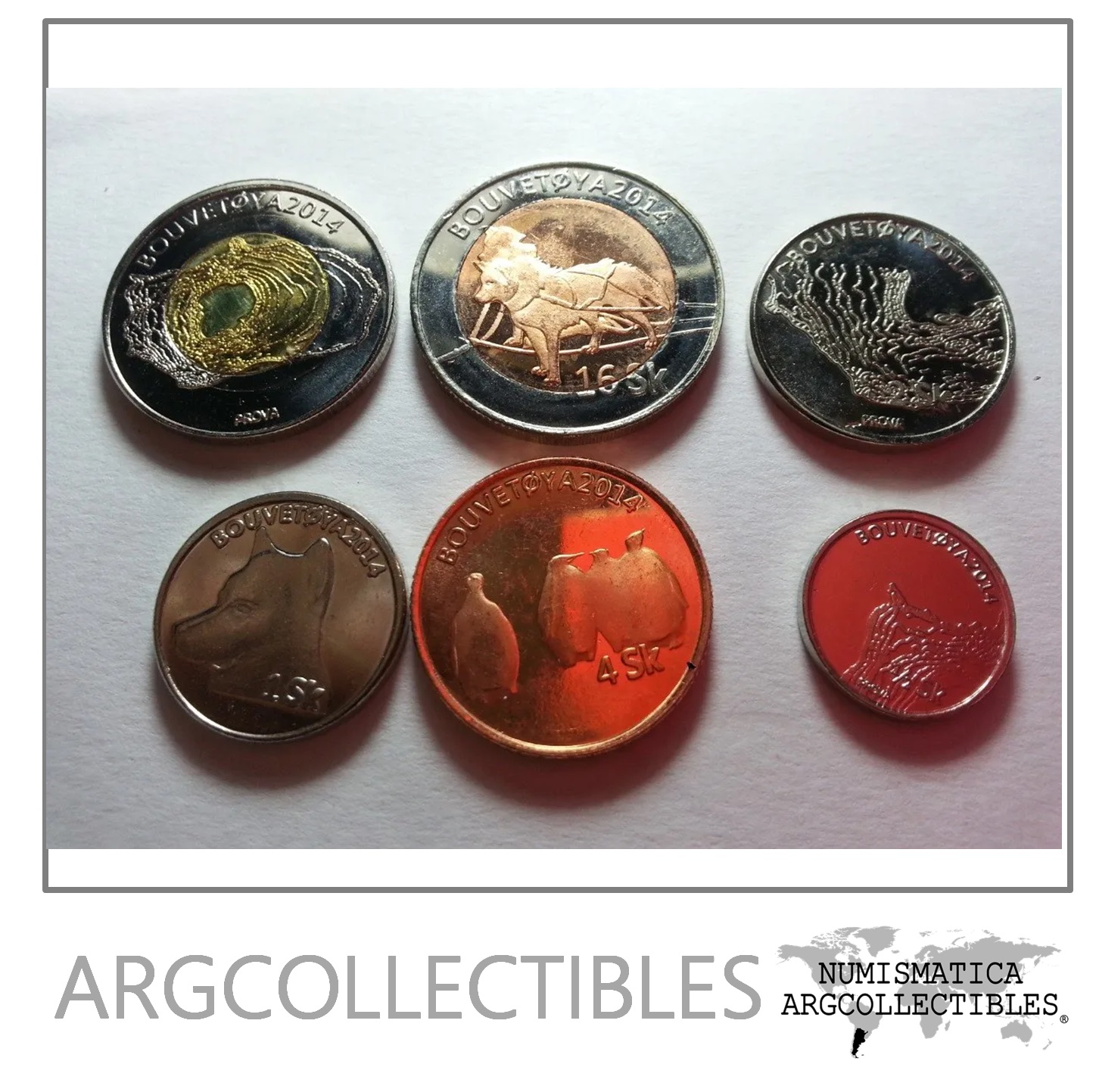 Novedad Isla Bouvet 2014 Set De Monedas 6 Condicion Unc