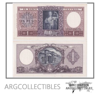 Argentina Billete 1 Peso 1956 P-263b/BOT-1916 AU (Serie D)