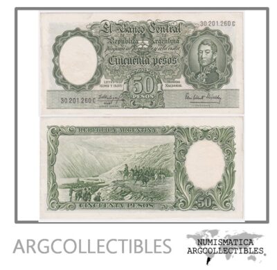 Argentina Billete 50 Pesos P-271c / BOT-2014 AU 1964 Serie C
