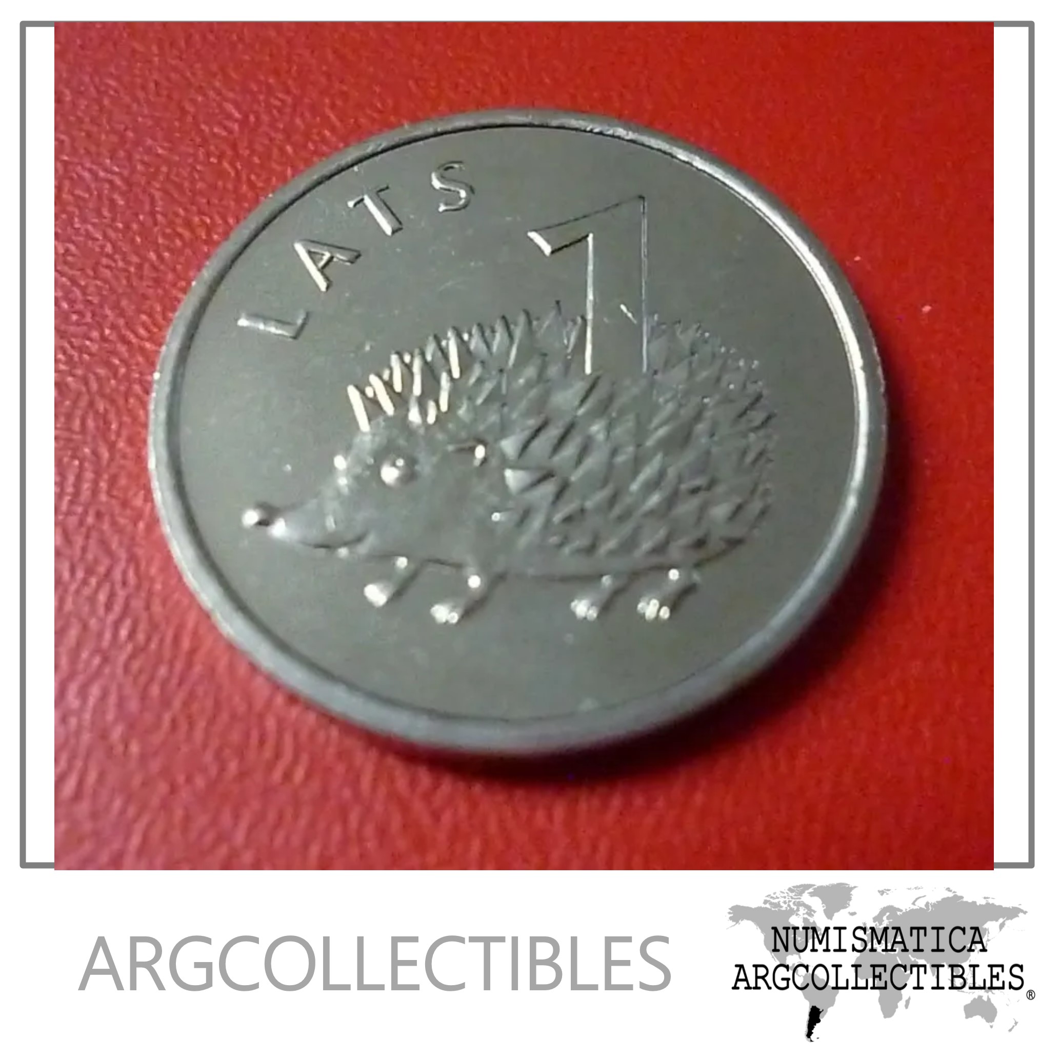 Letonia Moneda Erizo 1 Lats 2012 Condicion Unc