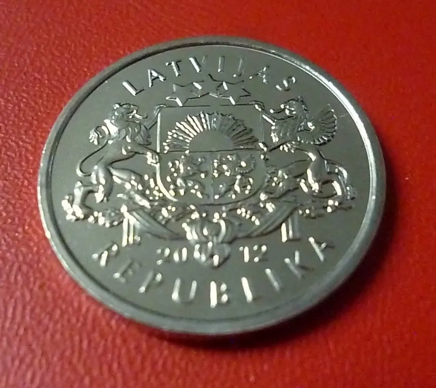 Letonia Moneda Erizo 1 Lats 2012 Condicion Unc - Imagen 2