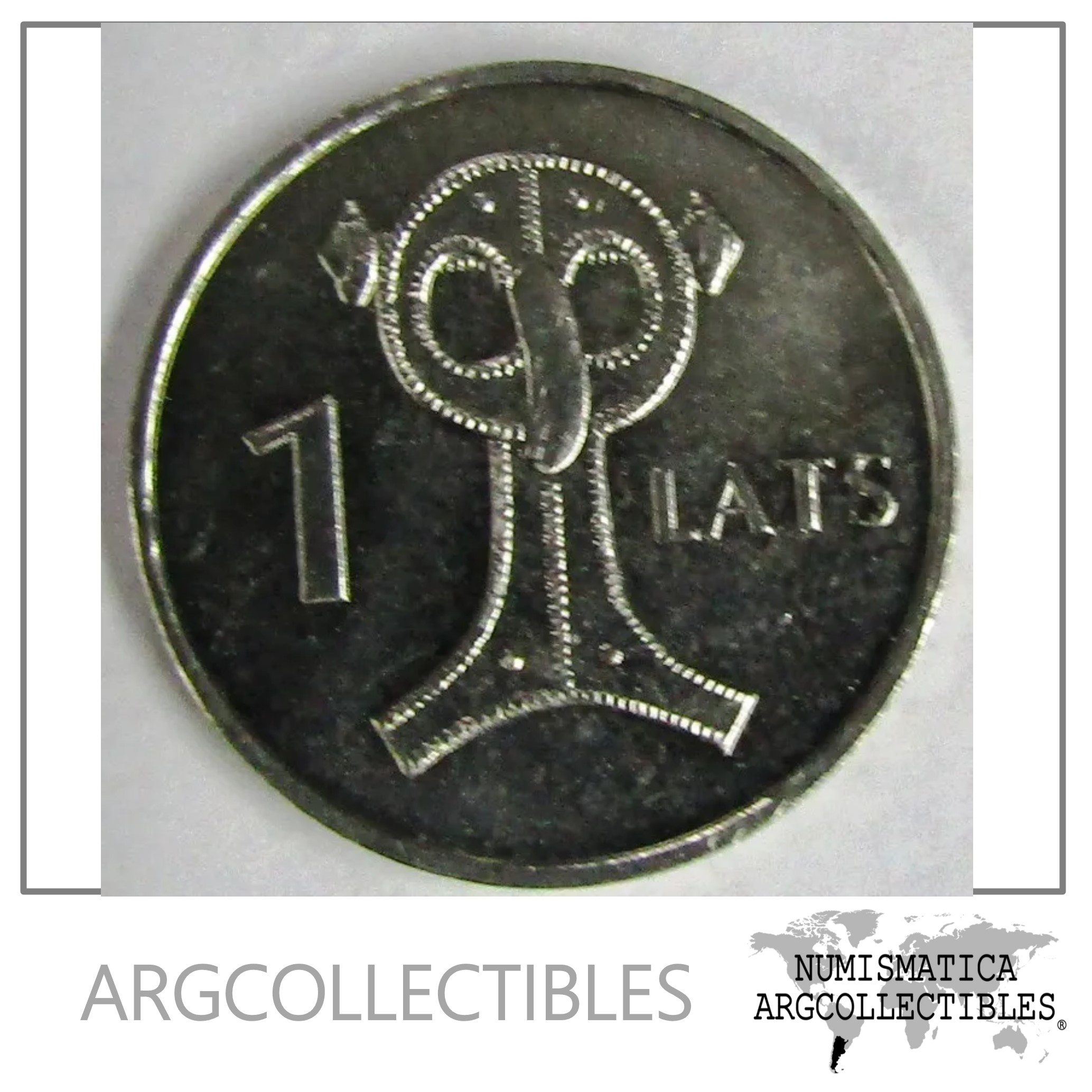 Letonia Moneda Buho Perone 1 Lats 2007 Condicion Unc