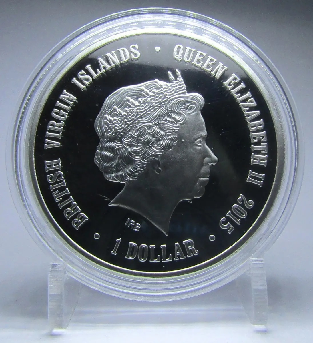 Islas Vírgenes Británicas 1 Dollar 2015 Tigre Condicion Unc - Imagen 2