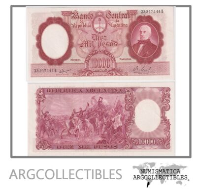 Argentina Billete 10.000 Pesos P-281b/BOT-2195 XF+ 1967 Serie B