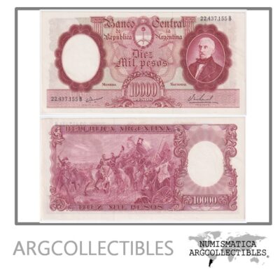 Argentina Billete 10.000 Pesos P-281b/BOT-2195 AU 1967 Serie B