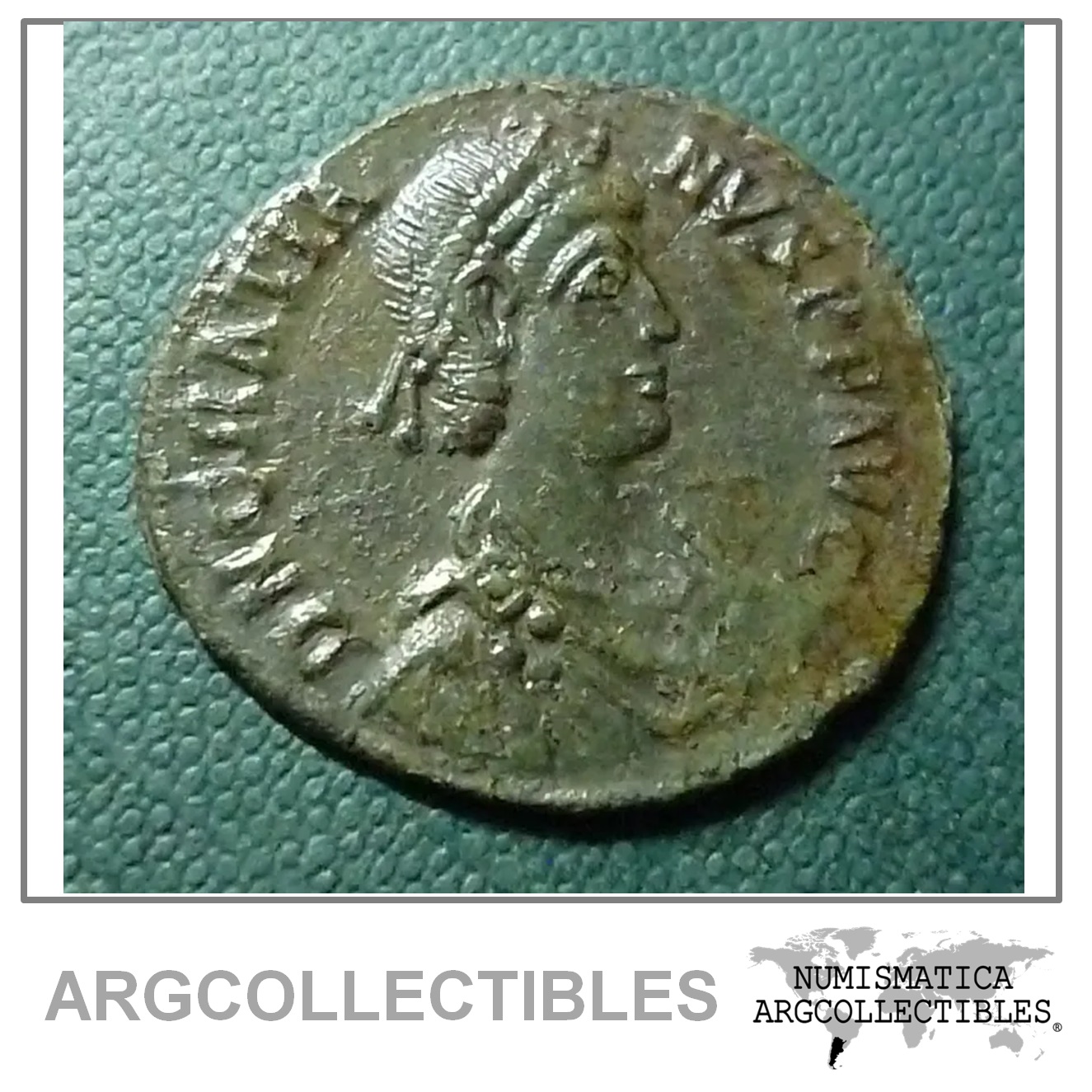 Roma Moneda Maiorina Año 378 Dc Ceca Siscia Emperador Graciano Aaa3