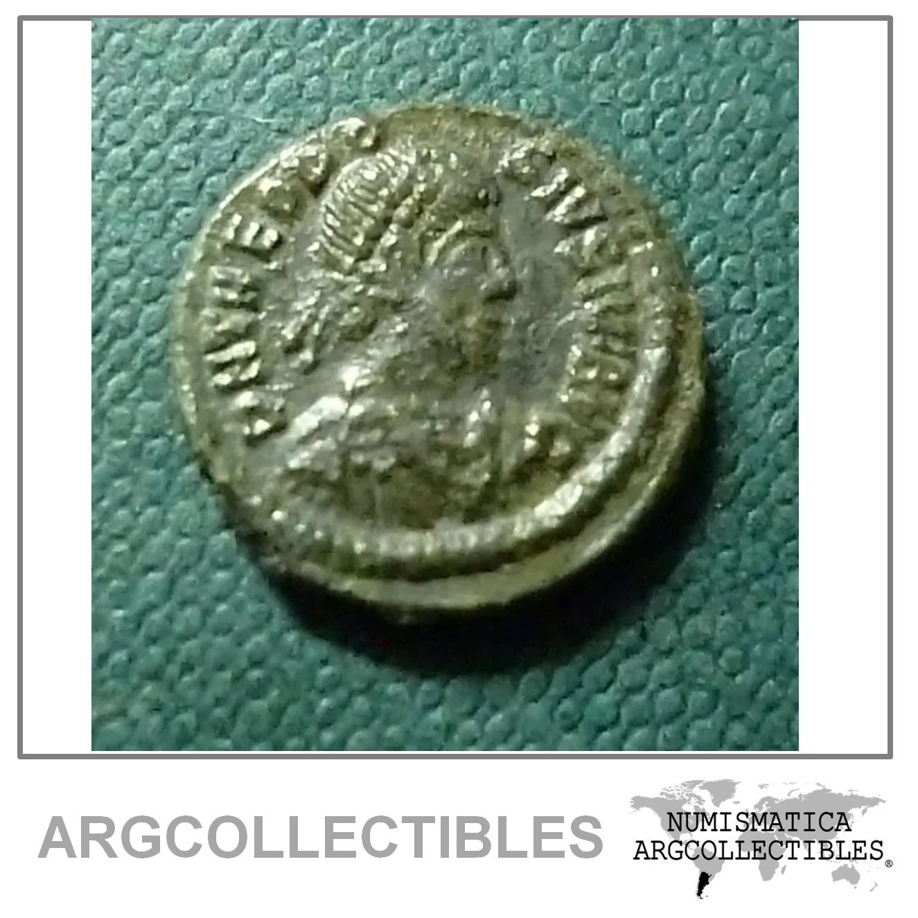 Roma Bajo Imperio Moneda 1/2 Centenional Año 379 Dc Ceca Siscia Emperador Teodosio Aa27