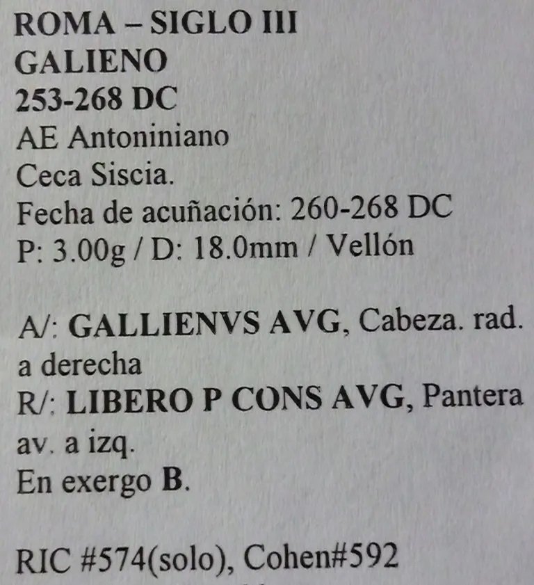 Imperio Romano Moneda Ae Antoniniano Siscia 260 Dc Emperador Galieno Aa59 - Imagen 3