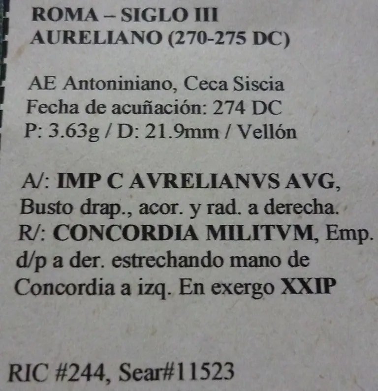 Imperio Romano Moneda Ae Antoniniano Siscia 274 Dc Emperador Aureliano Aa99 - Imagen 3