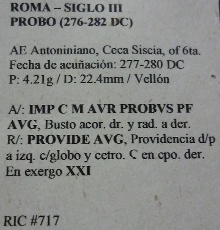 Imperio Romano Moneda Ae Antoniniano Siscia 277 Dc Emperador Probo AA102 - Imagen 3