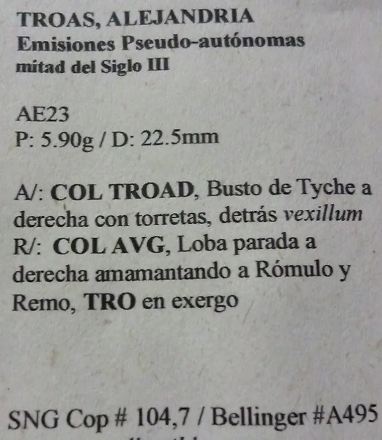Roma Imperio Romano Ae23 Pseudo Autonoma, Troas Alejandria S.iii A223 - Imagen 3