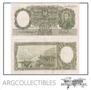 Argentina Billete 50 Pesos P-271b/BOT-2025 XF 1968 Series D