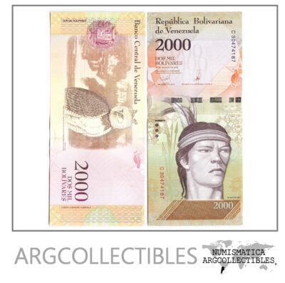 Venezuela Billete 2.000 Bolivares Año 2016 Serie C  P-New Unc
