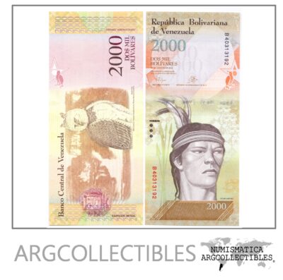 Venezuela Billete 2.000 Bolivares Año 2016 Serie B P-New Unc
