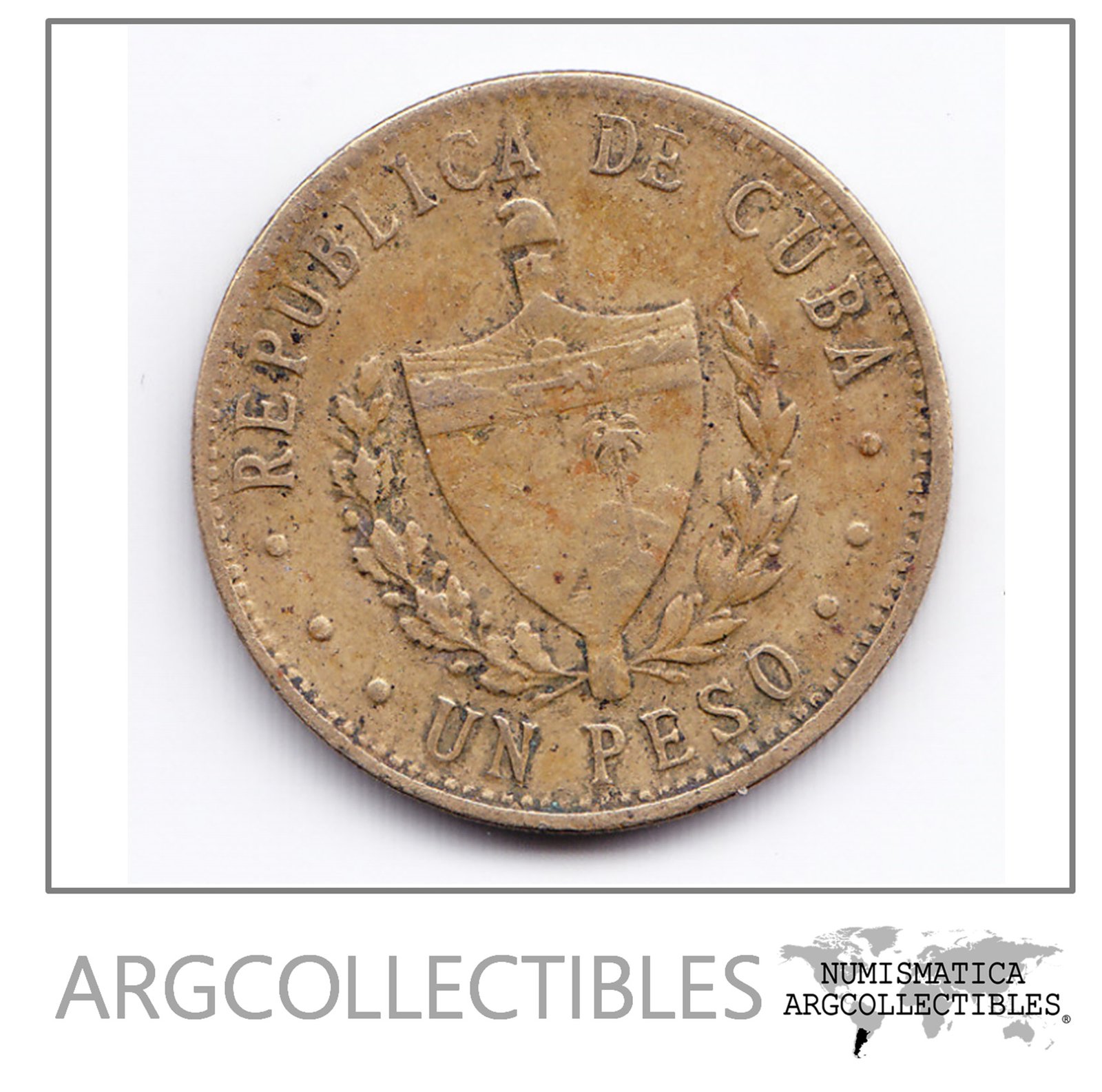 Cuba Moneda 1 Peso Laton Año 1986 KM-105 Condicion Vf