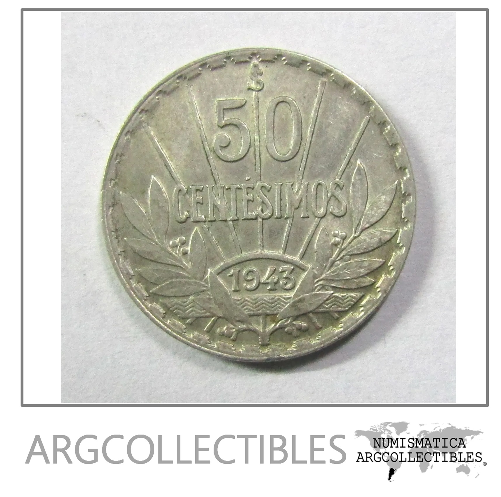 Uruguay 50 Centimos Plata 1943 Jose Gervasio Artigas Au Km31