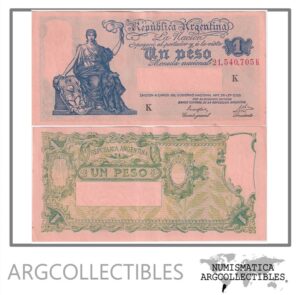 Argentina Billete 1 Peso 1947 P-251d/BOT-1831 XF+ Serie K