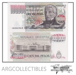 Argentina Billete 100.000 Pesos 1979 P-308/BOT-2502 UNC Numero bajo 386A
