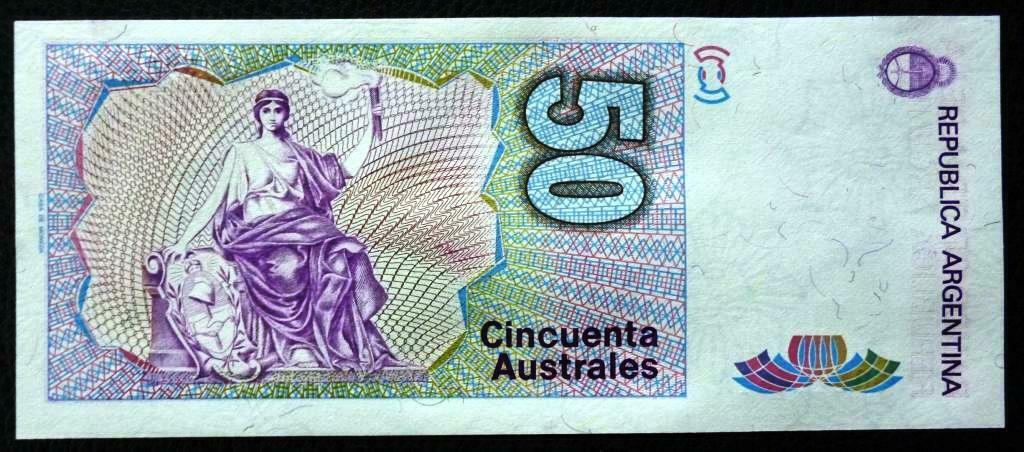 ARGENTINA Billete 50 Australes 1987 P-326b/BOT-2830 UNC (SERIE A) - Imagen 2