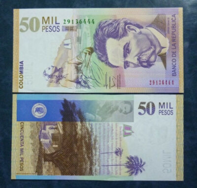 Colombia Billete 50000 Pesos. Pick 455 UNC 2011