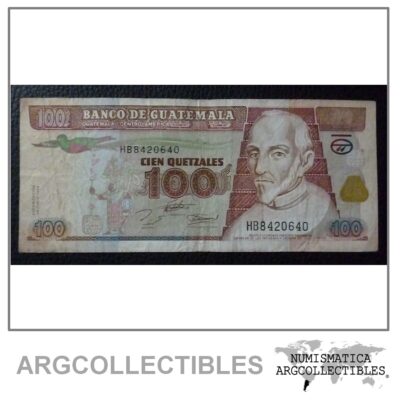 GUATEMALA Billete 100 Quetzales, Pick 95a VF 1994
