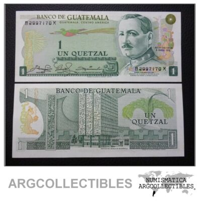 GUATEMALA Billete 1 Quetzal, Pick 59c UNC 1982