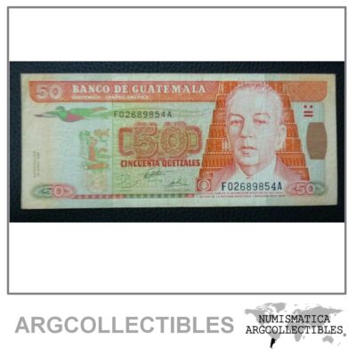 GUATEMALA Billete 50 Quetzales, Pick 93 VF 1995