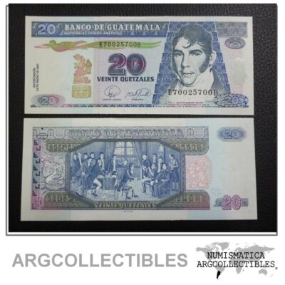 GUATEMALA Billete 20 Quetzales, Pick 112 UNC 2007