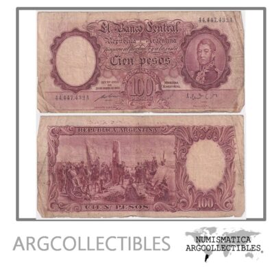 Argentina Billete 100 Pesos P-267b/BOT-2039 F 1950 Serie A