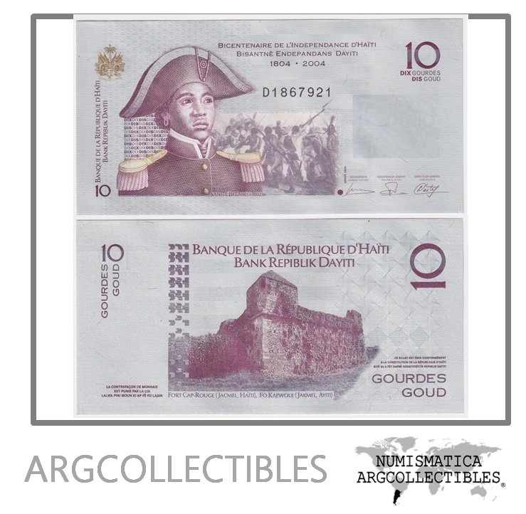Haiti Billete 10 Gourdes Año 2006 P-272 Condicion Au