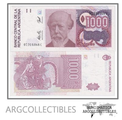 ARGENTINA Billete 1000 Australes 1991 P-329d/BOT-2862 UNC (SERIE C)