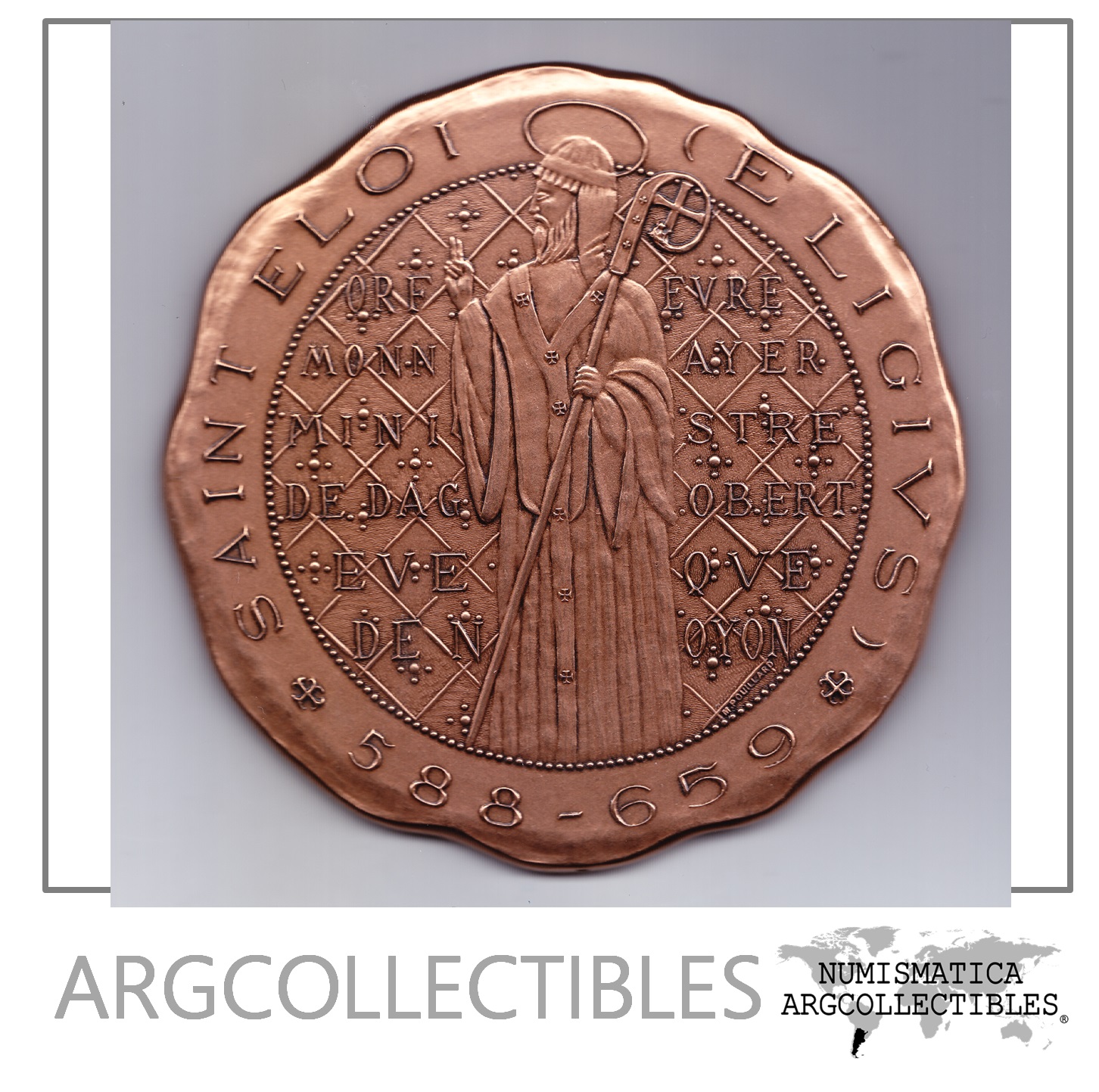 Francia Medalla San Eloi Año 2013 Bronce 650 G (115 Mm) 588-659