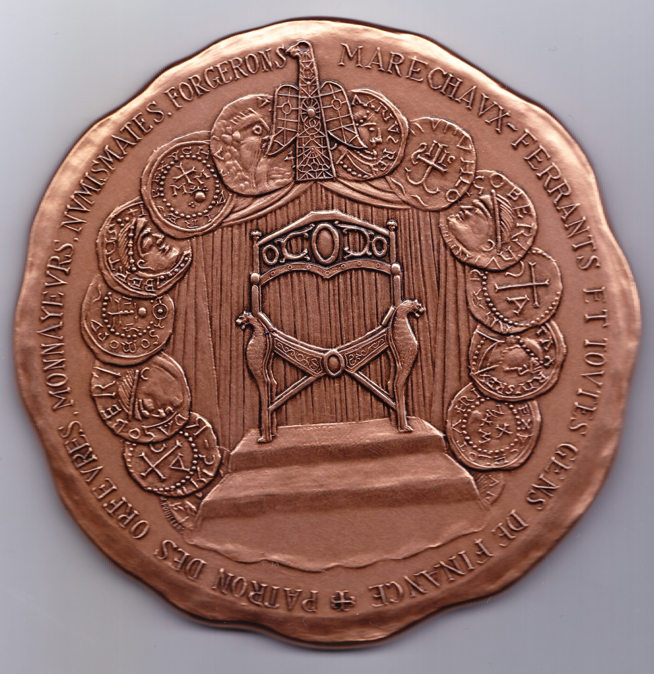 Francia Medalla San Eloi Año 2013 Bronce 650 G (115 Mm) 588-659 - Imagen 2