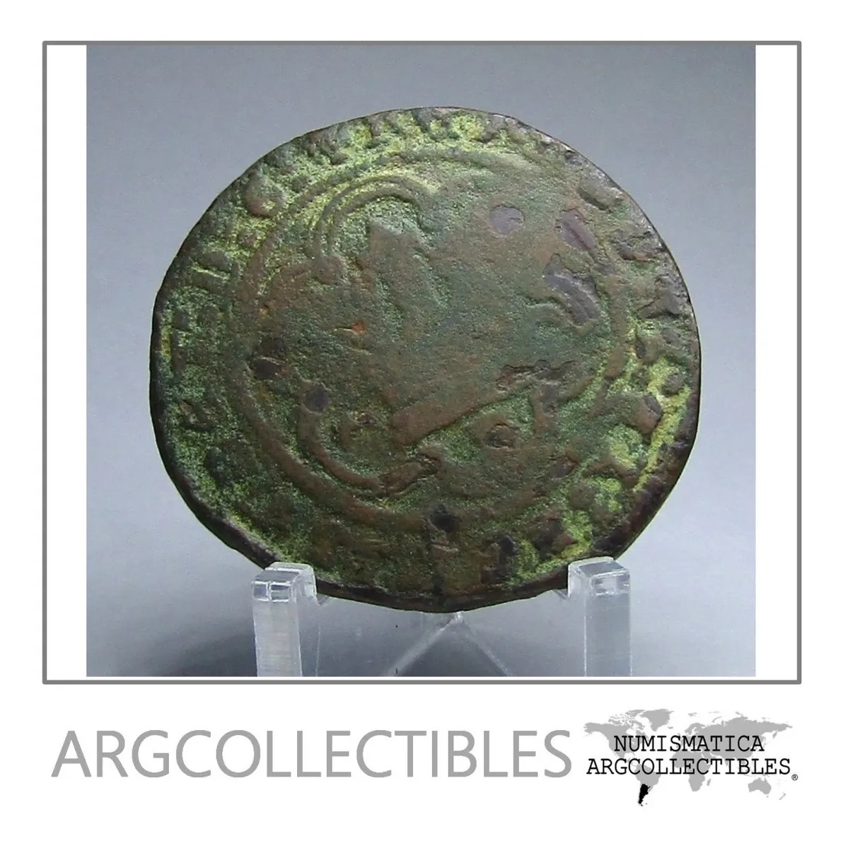 España Moneda Ae 4 Maravedis 1552 Carlos I A Felipe Ii Em1