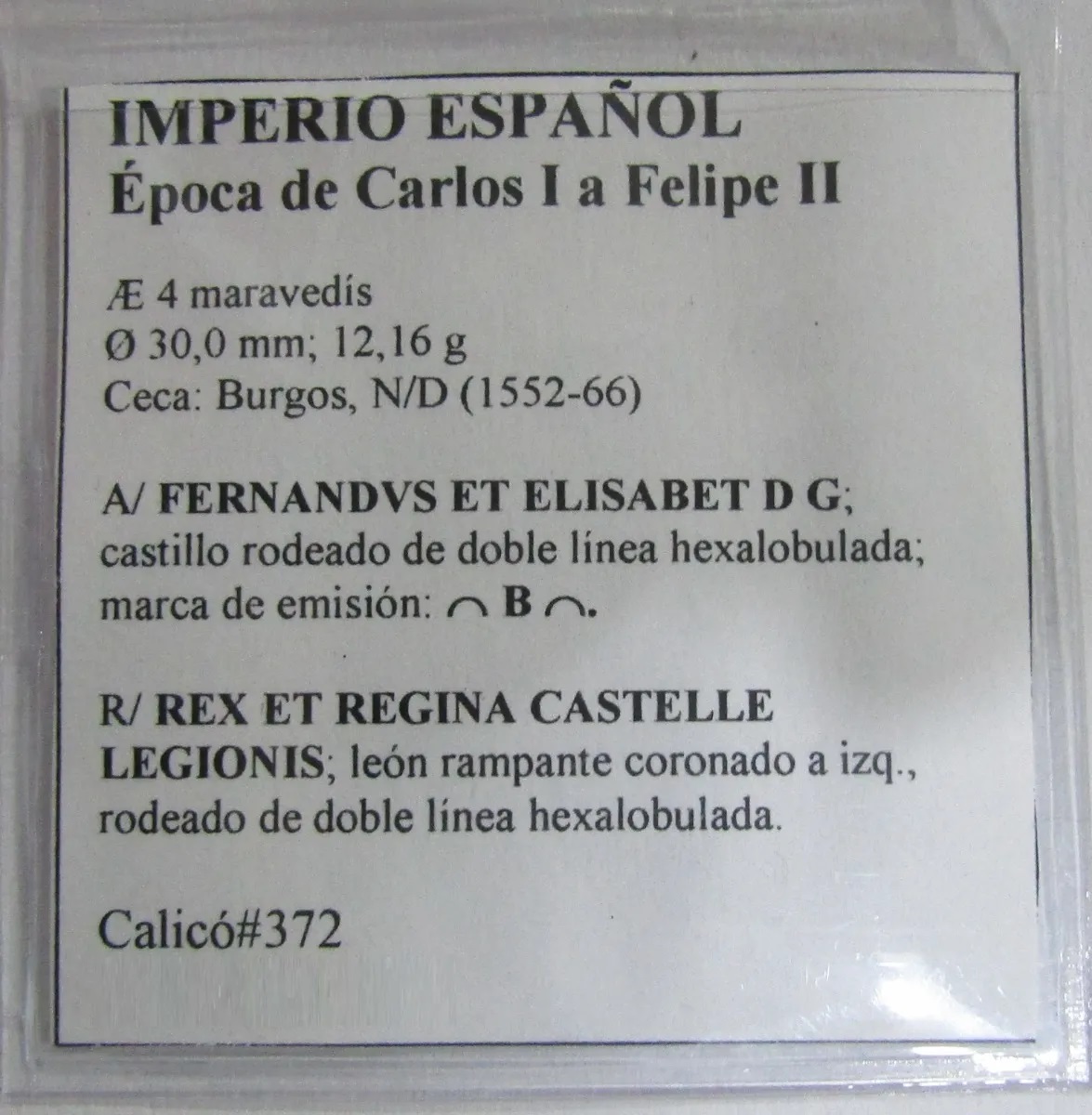España Moneda Ae 4 Maravedis 1552 Carlos I A Felipe Ii Em1 - Imagen 3