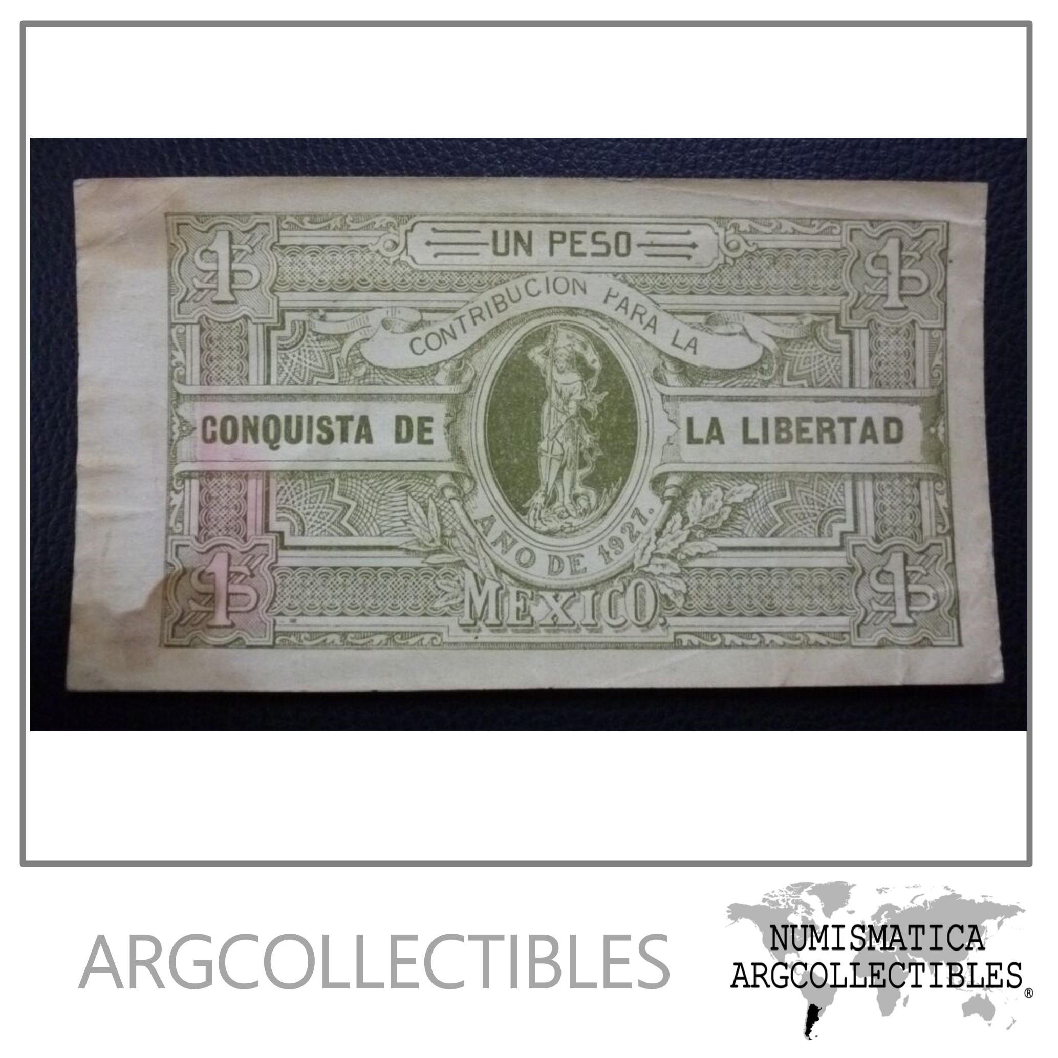 MEXICO Revolucion Billete 1 Peso, Pick M4363 VF 1927