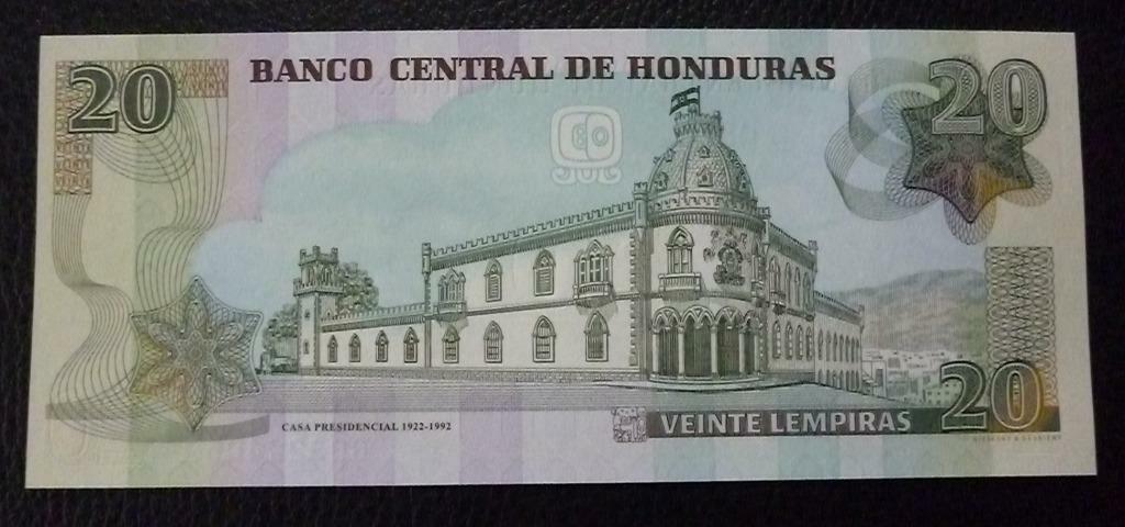 HONDURAS Billete 20 Lempiras, Pick 87c UNC 2004 - Imagen 2