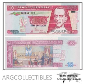 GUATEMALA Billete 10 Quetzales, Pick 101 UNC 1998