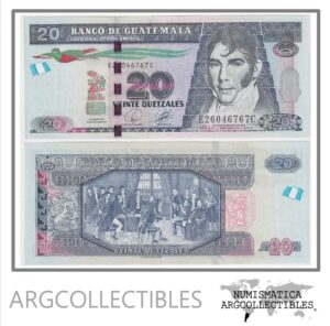 GUATEMALA Billete 20 Quetzales, Pick 124 UNC 2010