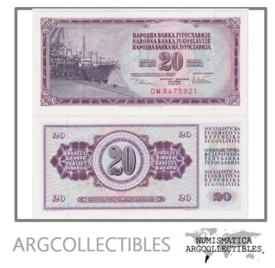 Yugoslavia Billete 20 Dinara 1978 P-88a UNC