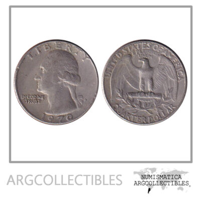 USA Moneda 1/4 Dolar 1970 D Niquel Washington KM-164