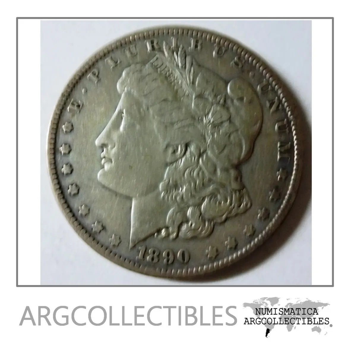 USA Moneda 1 Dolar 1890 "O" Plata Morgan KM-110 VF+