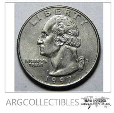 USA Moneda 1/4 Dolar 1997 D Niquel Washington KM-164