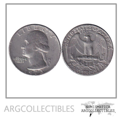 USA Moneda 1/4 Dolar 1973 Niquel Washington KM-164