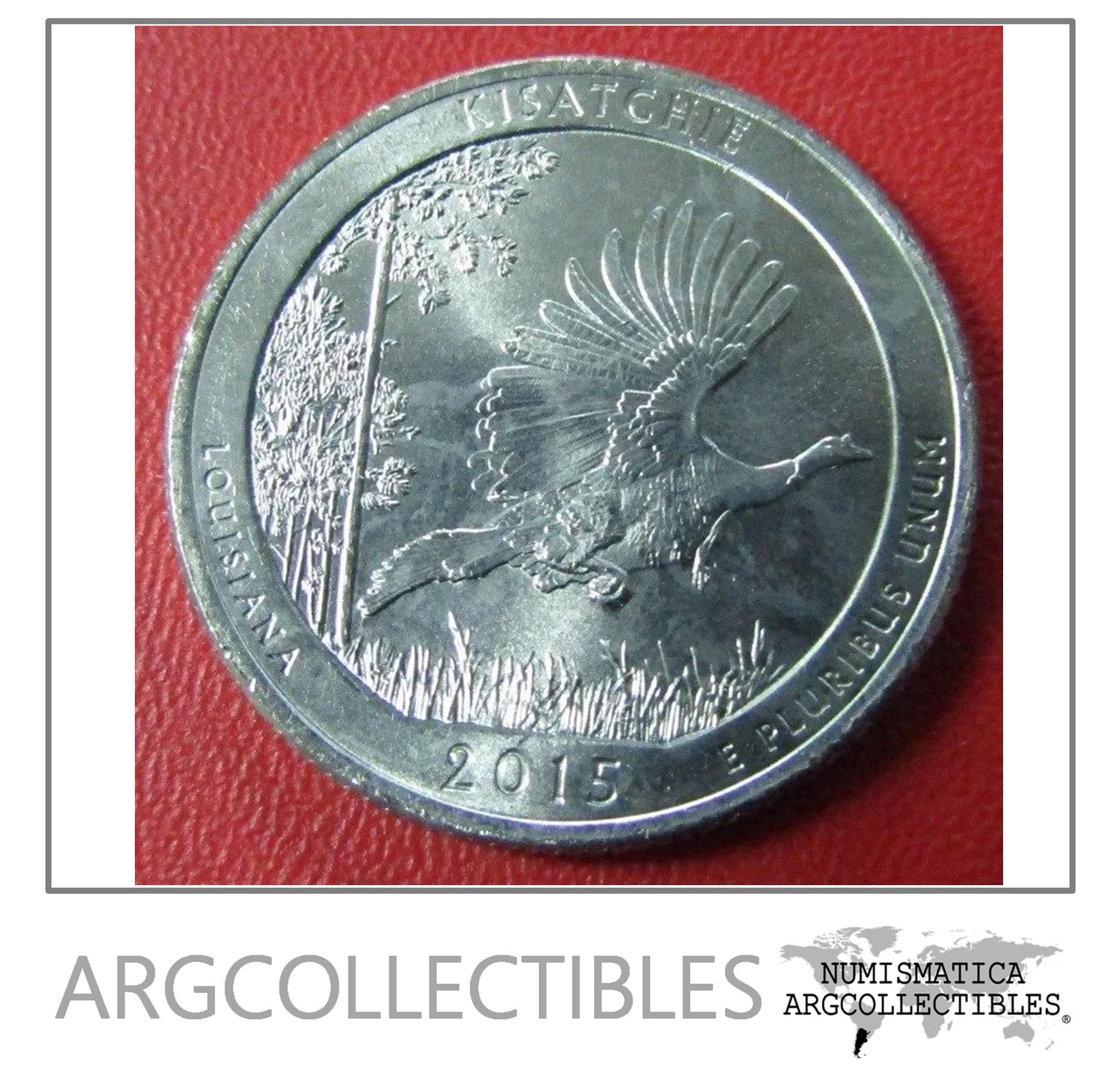 USA Moneda 1/4 Dolar 2015 D Niquel Louisiana UNC